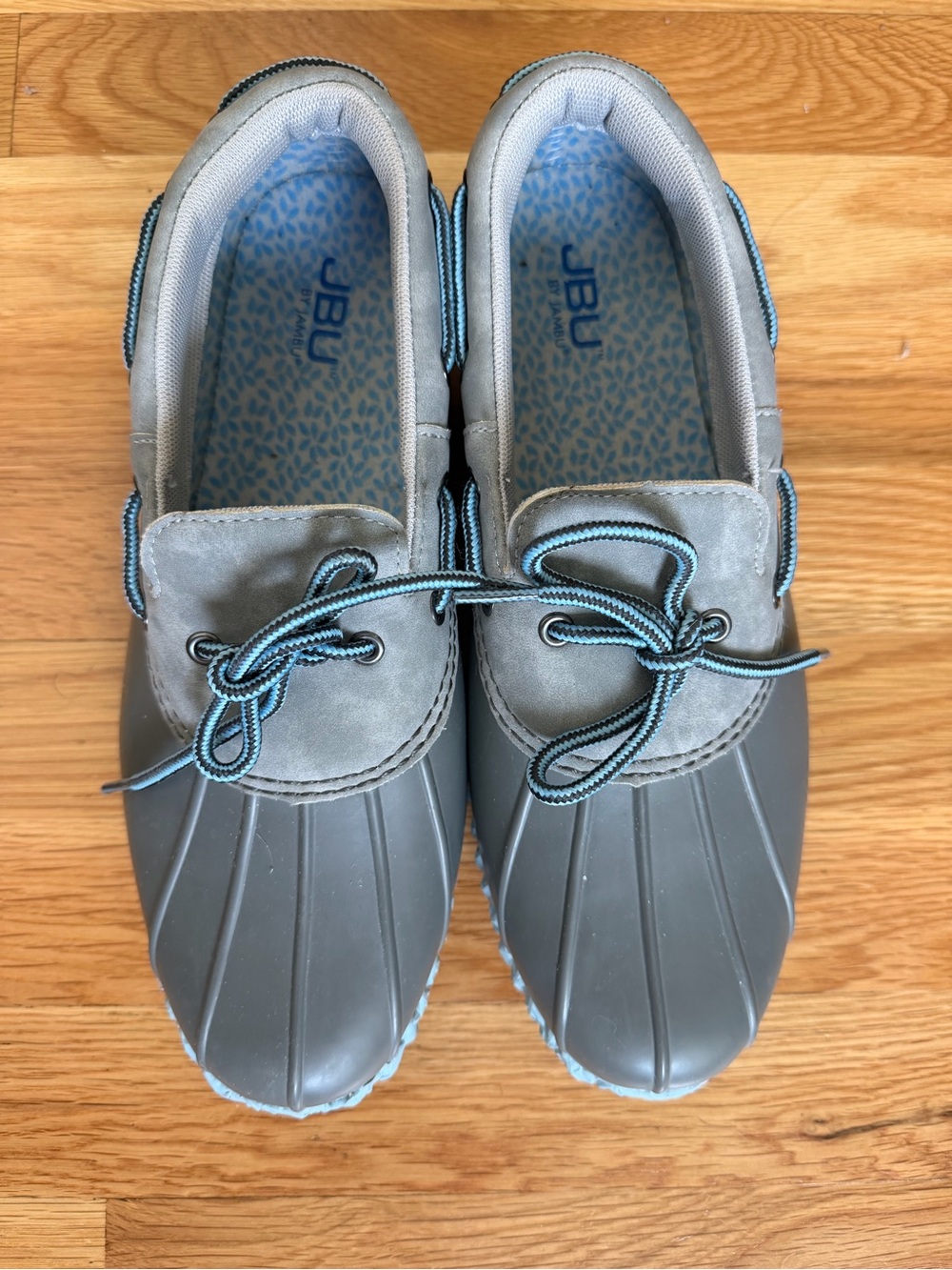 JBU by Jambu Gwen Garden Duck Shoes Women’s 10 Gray Light Blue Waterproof